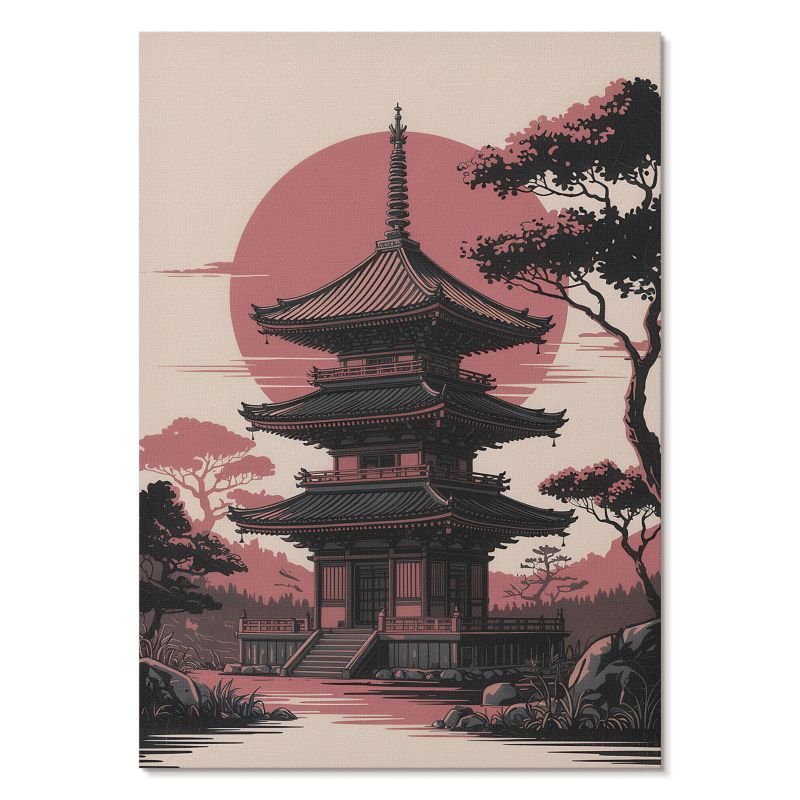 Obraz Plakat Canvas Tulup 29,7x42 cm (A3) Świątynia w Azji Do salonu, biura, sypialni 1 szt.