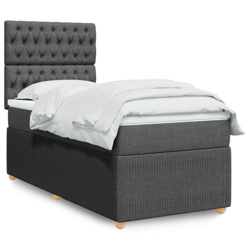 Łóżko kontynentalne WaszeMeble 80x200 cm ciemnoszara WM-3291891 1 szt.