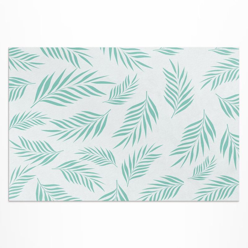 Zewnętrzny Dywan Winylowy Wallfluent 150x225 cm Gałązki palmowe tropikalne liście 1 szt.