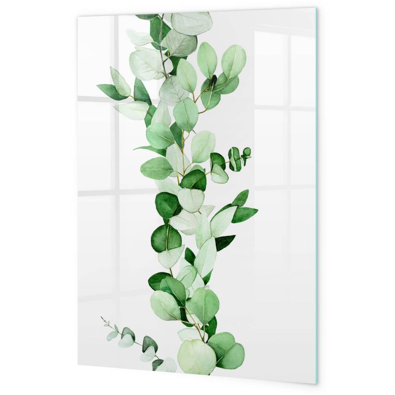 Tablica Magnetyczna Do Pisania Tulup 60x90 cm Pęd roślin listki szkic Ozdobna, nowoczesna Czarny marker 1 kpl