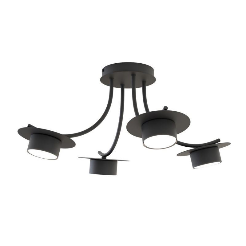 Lampa wisząca Emibig ENSO czarna 4xGX53x10W IP20 wym:25x58x58cm - 1 szt.