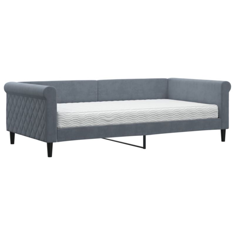 Sofa rozkładana WaszeMeble 100x200 cm Ciemnoszary aksamit WM-3197755 1 szt.