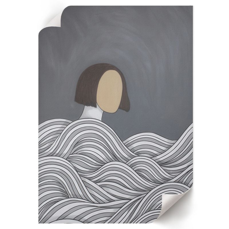 Plakat ArtPrintCave 59,5x84 cm Postać w falach Issa0 1 szt.