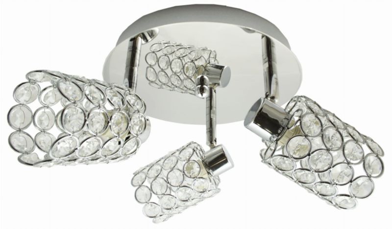 Lampa sufitowa wisząca Candellux York chromowana przezroczysty wym: 17 x 44 x 44 cm 3xG9 x 40W 1 szt.