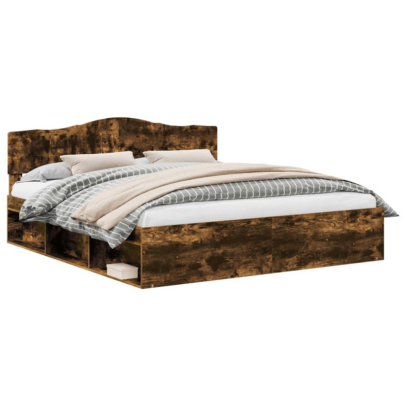 Łóżko Drewniane WaszeMeble 180x200 cm Brązowe WM-3412866 1 szt.