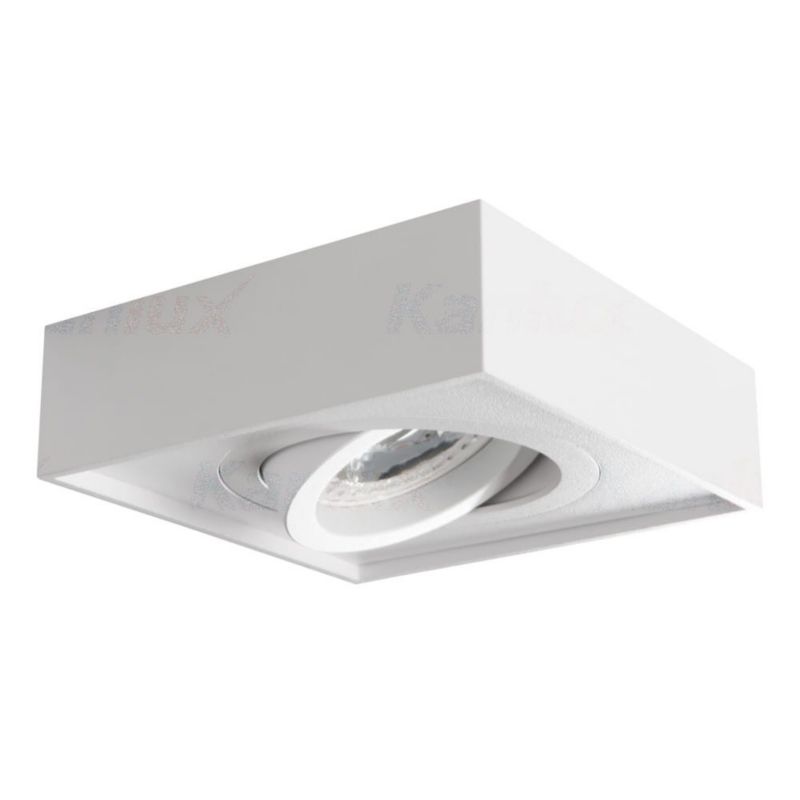 Oprawa sufitowa wpuszczana Kanlux Mini Gord biała ruchoma 1 x GX5.3 / GU10 x 35W IP20 wym: 10 x 10 cm kwadratowa - 1 szt.