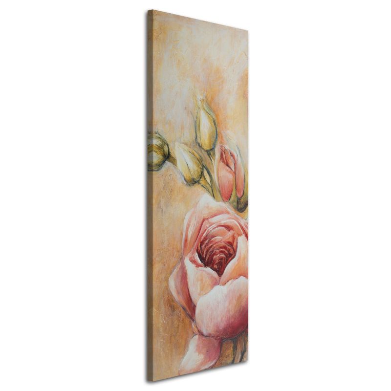 Obraz na płótnie Feeby Różowe róże i pąki 30x90cm 1szt