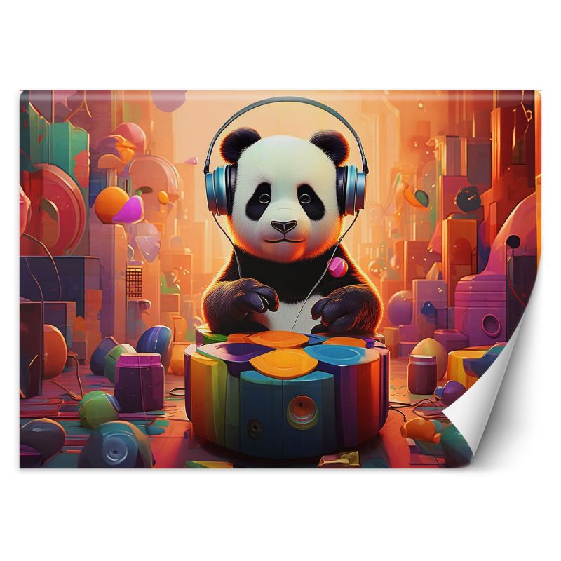 Fototapeta Feeby Panda w słuchawkach 200x140 1 szt