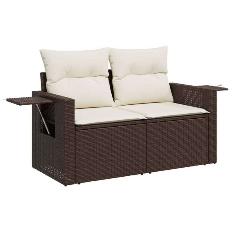 Sofa ogrodowa WaszeMeble z technorattanu brązowa z poduszkami WM-366221 1 szt.