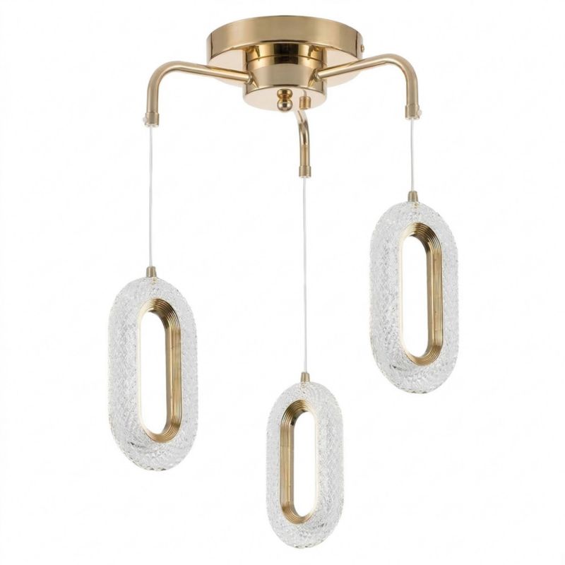 Lampa Sufitowa Wisząca Toolight G173-3Cp Gold Led Złoty 1 Szt