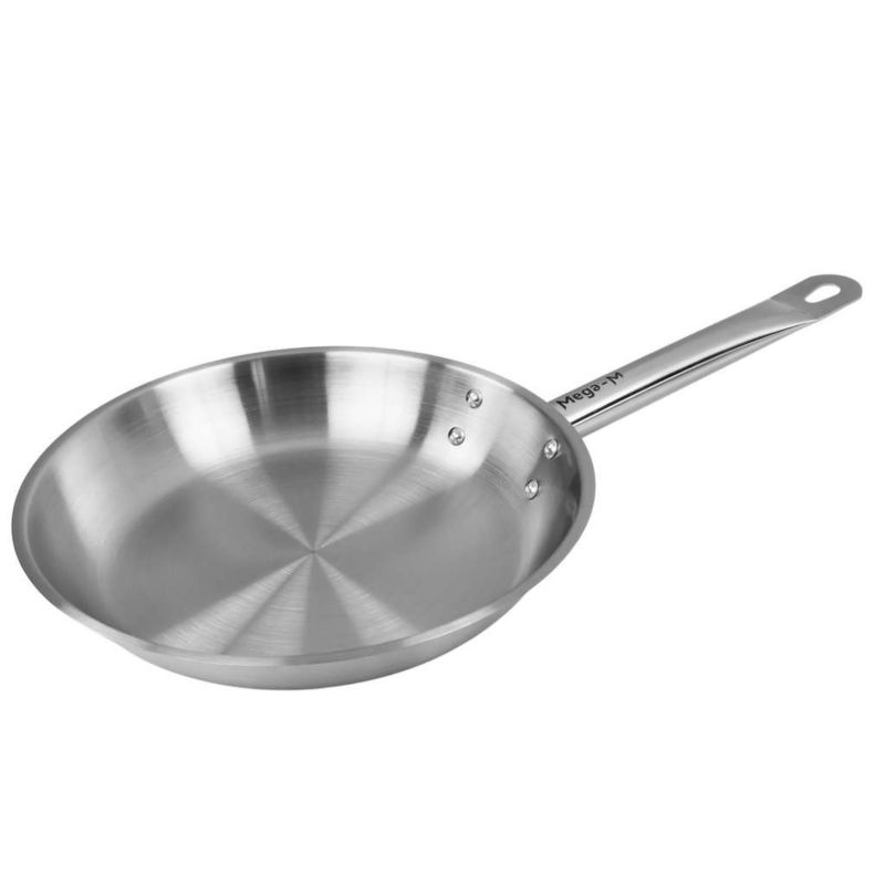 Patelnia ze stali nierdzewnej Mega-M Indukcja, Gaz śr.22cm 1szt.
