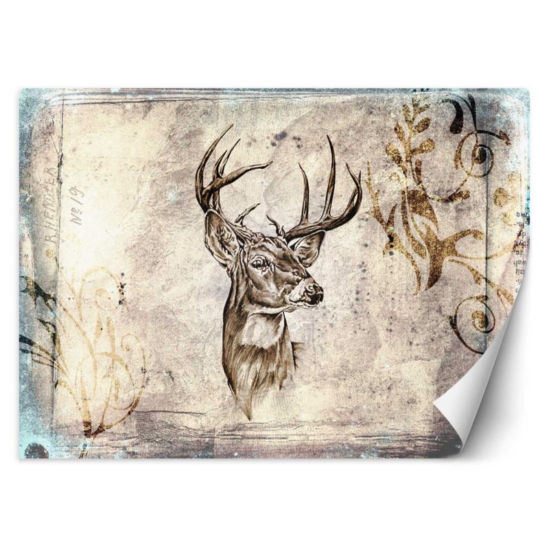 Fototapeta Feeby Jeleń vintage retro 250x175 1 szt