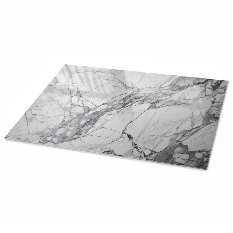 Szklany Blat ArtPrintCave 120x80 cm Marmurowa elegancja 2 - Blat na Stół z Nadrukiem Dekoracyjnym 1 szt.