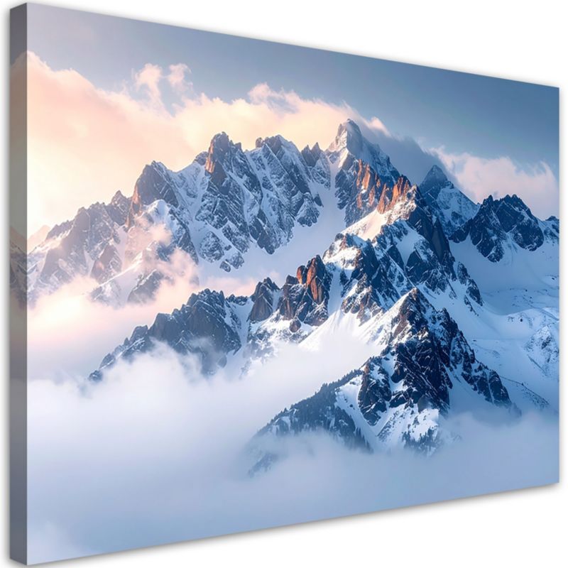 Obraz do salonu sypialni biura Feeby Góry zima krajobraz natura 120x80cm 1szt