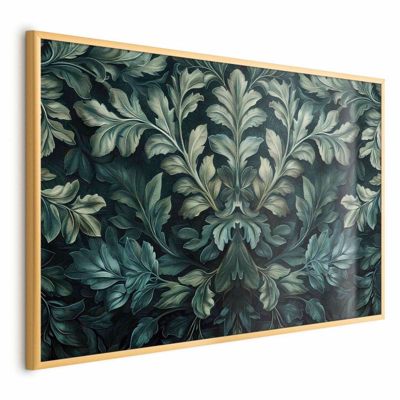 Plakat Artgeist Wiktoriańskie liście 90x60 cm z ramą złotą bez marginesu 1 szt