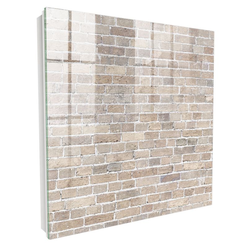 Metalowa Skrzynka Na Klucze Tulup 30x30 cm Ceglana kompozycja - Biała - Otwierana na prawo 1 szt.