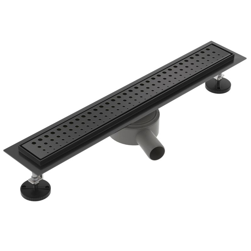 Odpływ liniowy obrotowy SEVANTE z maskownicą WK105 50 cm czarny FLAT 1szt.