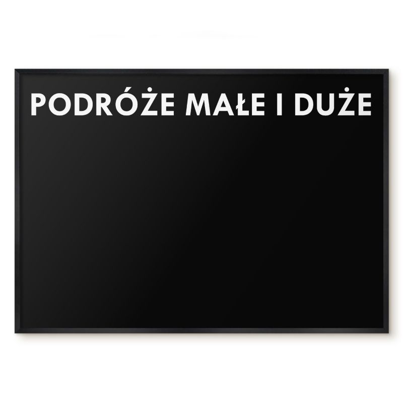Tablica Na Magnesy Tulup 100x70 cm Podróże małe i duże 7 - Czarna rama Do salonu, sypialni 1 szt.