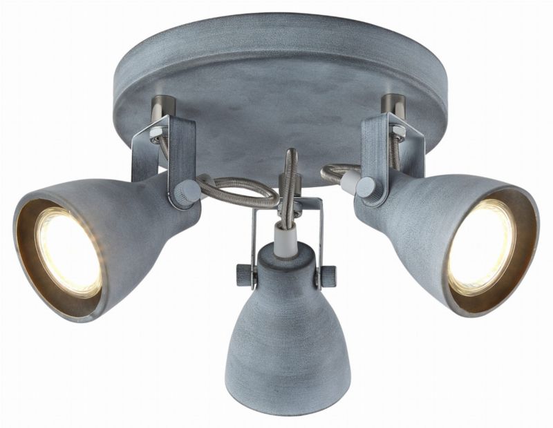 Lampa sufitowa Candellux Ash szara 3 x GU10 x 40W wym: 30 x 30 cm - 1 szt.
