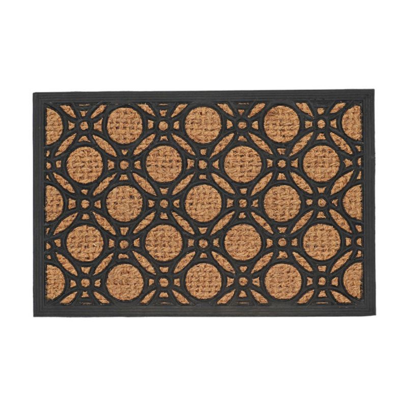 Dekoracyjna wycieraczka z motywem kół Esschert Design brązowa gumowa 60x40 cm 1 szt.