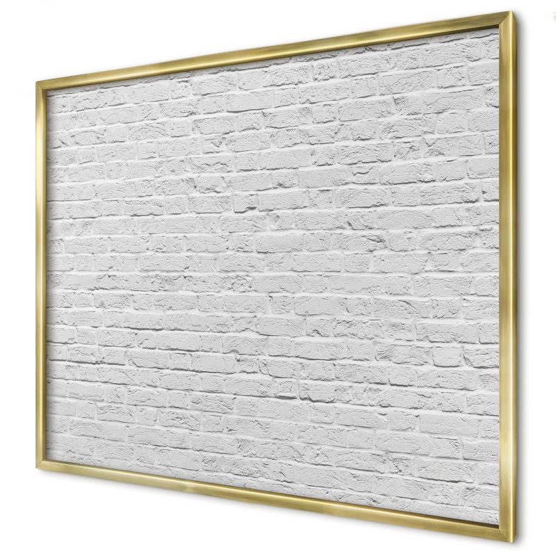 Magnetyczna tablica ozdobna Wallfluent 80x60 Ceglana ściana w złotej ramie 1szt