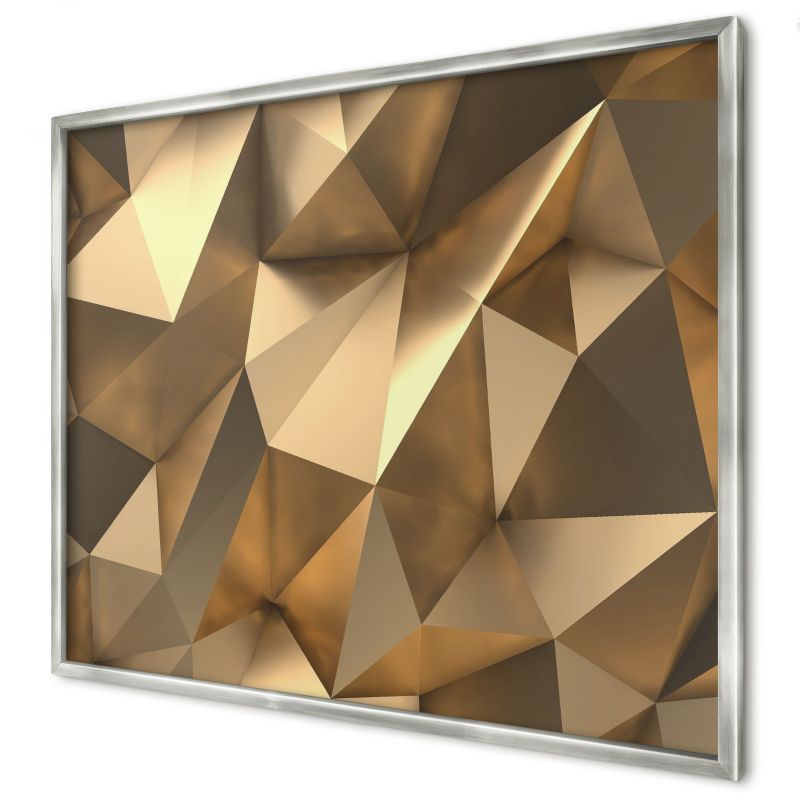 Dekoracyjna tablica magnetyczna Wallfluent 80x60 Ciepła geometria w srebrnej ramie 1szt