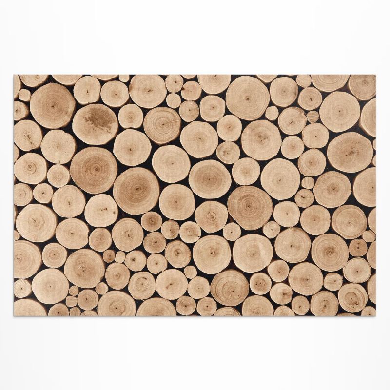 Dywan Winylowy Zewnętrzny Wallfluent 140x210 cm Pnie drzew drewniane kołki 1 szt.