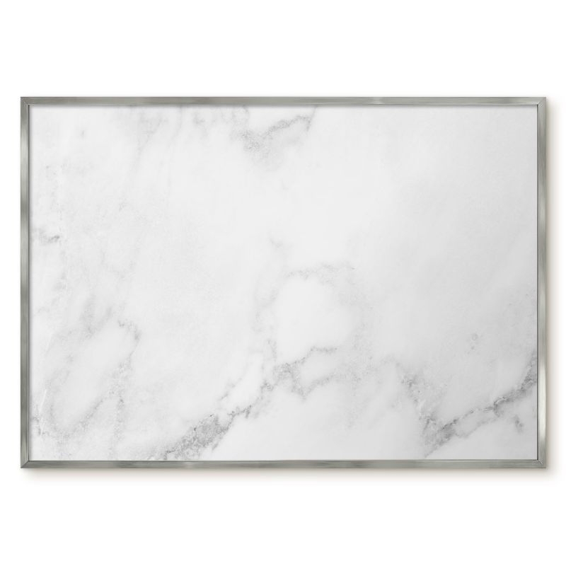 Tablica Magnetyczna Na Magnesy Tulup 100x70 cm Elegancki marmur - Srebrna rama Do salonu, sypialni 1 szt.