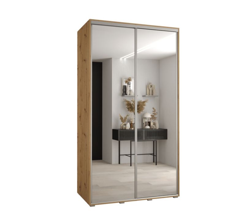 Szafa przesuwna Abiks DAVOS 2 wysoka szer.140cm gł.60cm artisan/artisan/srebrny 1szt.
