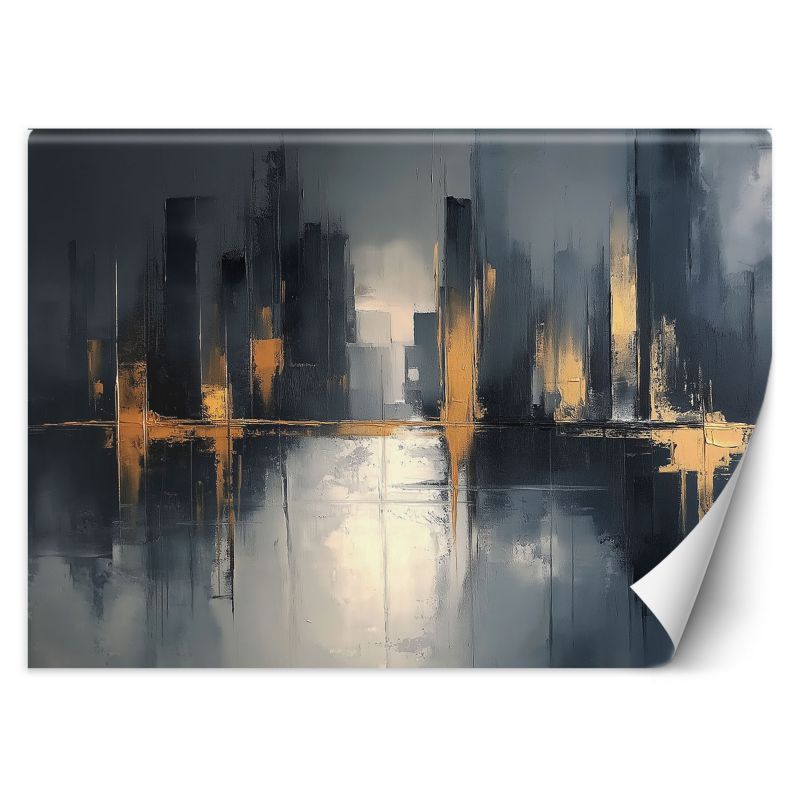Fototapeta Feeby Abstrakcja Czarno Złota 450x315 1 szt