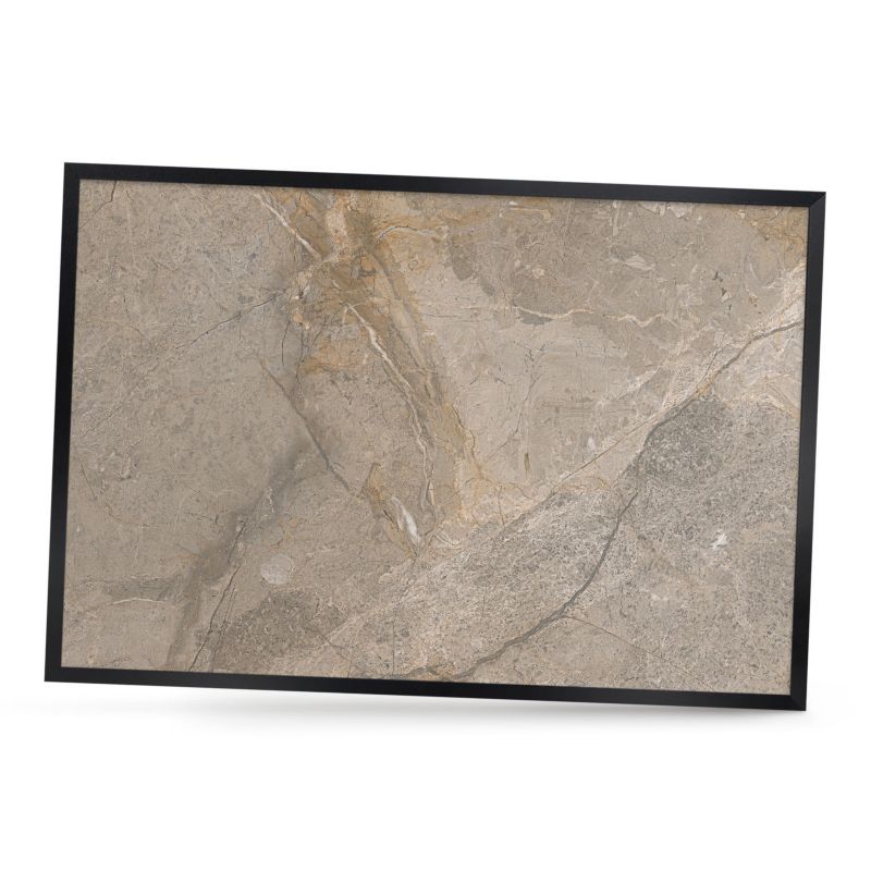 Dekoracyjna tablica magnetyczna ArtPrintCave 60x40 Beżowy kamień w czarnej ramie 1szt