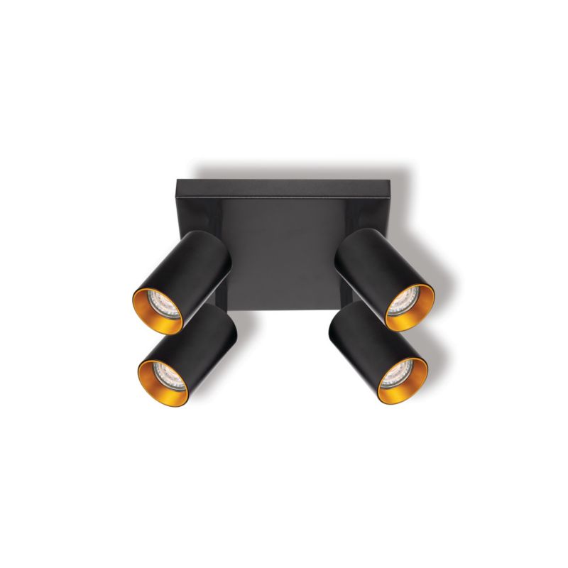 Lampa Sufitowa Osram Oprawa Natynkowa Ruchoma Punktowa Reflektor 4x GU10 Czarna ETERNAL 1 szt.