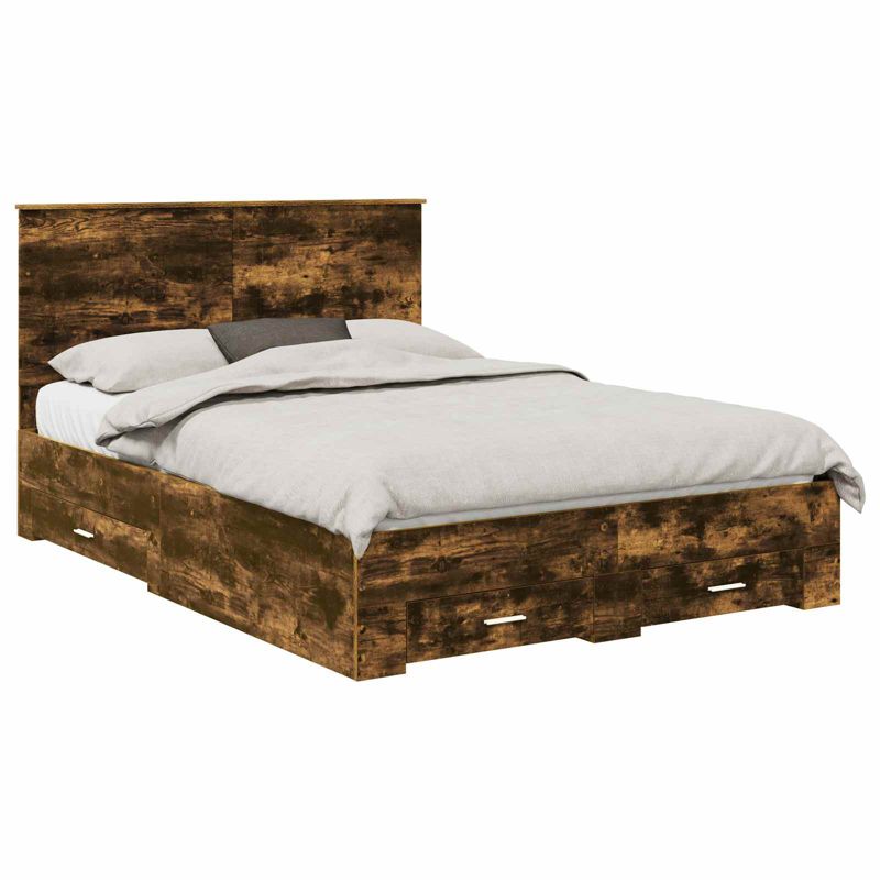 Łóżko WaszeMeble z Szufladami 140x190 cm Brązowe WM-3409644 1 szt.