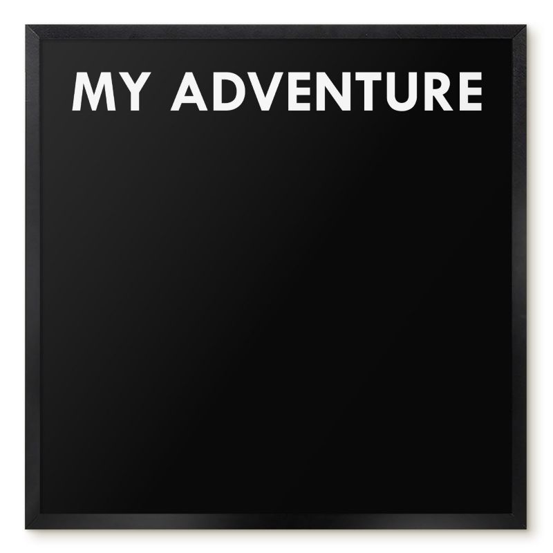 Tablica Na Magnesy Tulup 50x50 cm My adventure 7 - Czarna rama Do salonu, sypialni 1 szt.