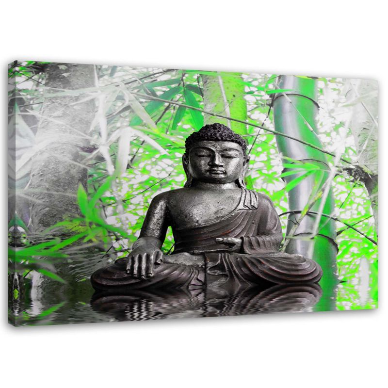 Obraz na płótnie Feeby Budda i liście 60x40cm 1szt