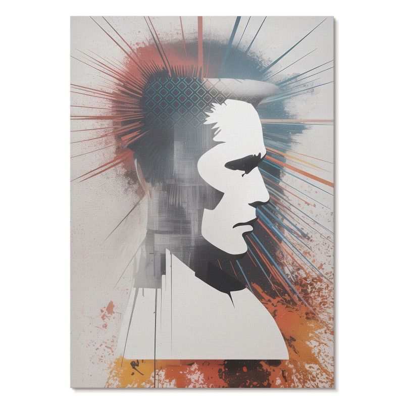 Obraz Plakat Canvas Tulup 42x59,4 cm (A2) Twarz geometryczna Do salonu, biura, sypialni 1 szt.