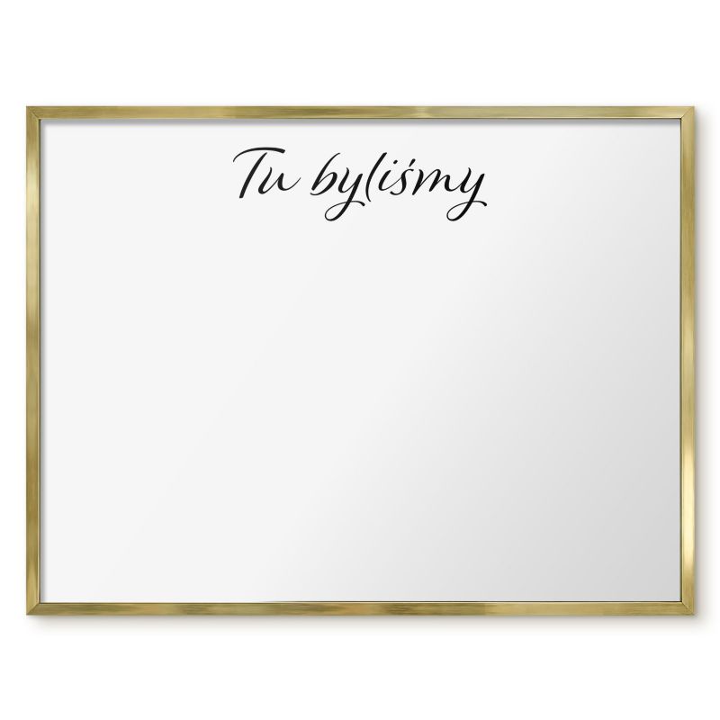 Tablica Magnetyczna W Ramie Tulup 80x60 cm Tu byliśmy 4 - Złota rama Do salonu, sypialni 1 szt.