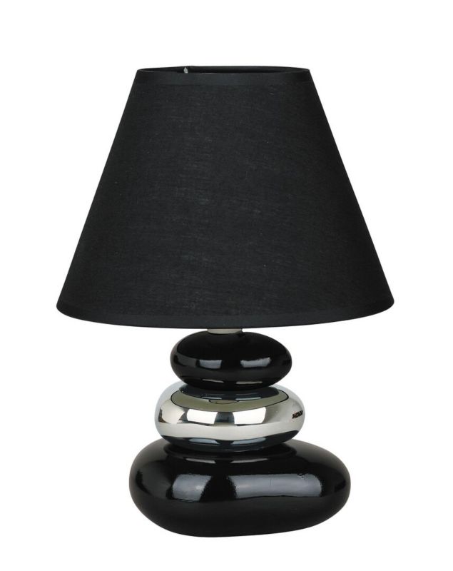 Lampka stołowa Rabalux Salem czarna 1 x E14 x 40W IP20 wym: 25 x 18 x 18 cm ceramika - 1 szt.