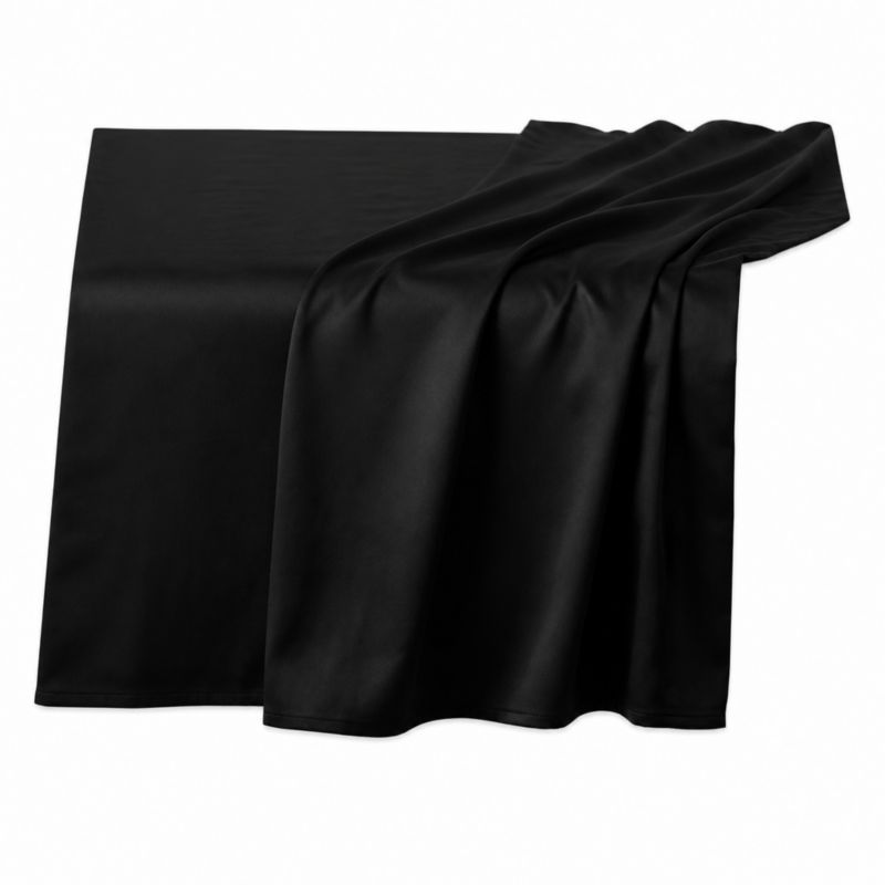 Prześcieradło satynowe bez gumki Spod Igły i Nitki 200 x 220 cm czarne 1 szt.