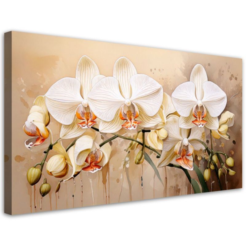 Obraz do salonu Feeby Orchidee Kwiaty Botanika 120x60cm 1szt