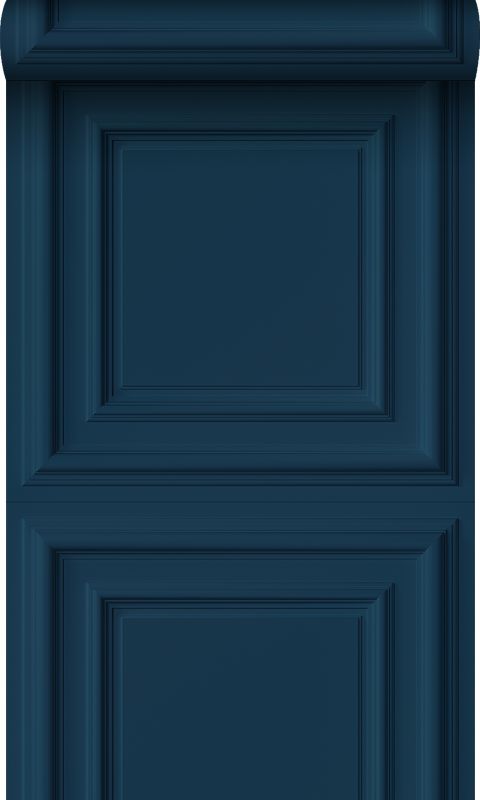 tapeta flizelinowa z ekoteksturą Origin Wallcoverings panele ścienne ciemnoniebieskim 53 cm x 10.05 m - 1 rol.
