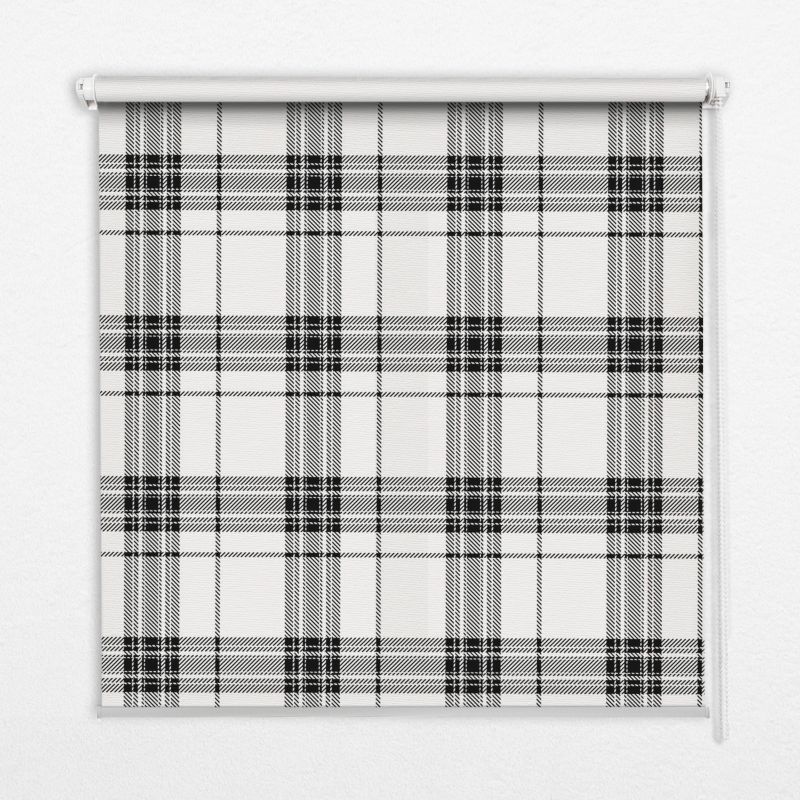Osłona Okienna Tulup 150x140 cm Szara Szkocka Kratka Montaż do ściany/sufitu 1 szt.