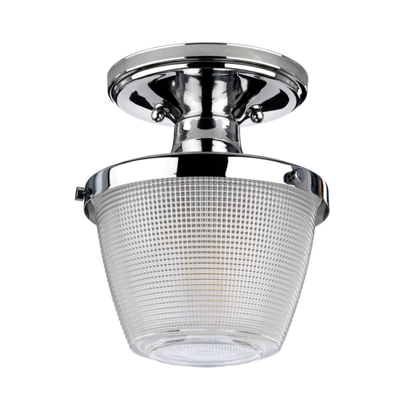 Plafon sufitowy lampa Quoizel Dublin polerowany chrom łazienkowy 1 x E27 x 40W IP44 wym: 20,5 x 18,2 x 18,2 cm - 1 szt.