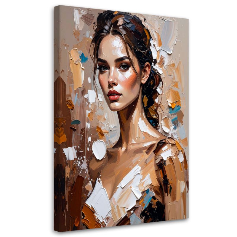 Obraz do salonu sypialni Feeby Portret Kobiety Styl Glamour 60x90cm 1szt