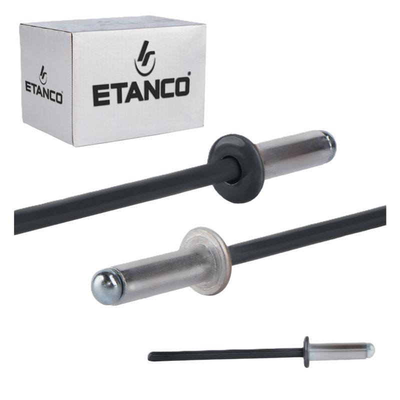Nity aluminiowe zrywalne Etanco 4x12 mm RAL 7016 500szt