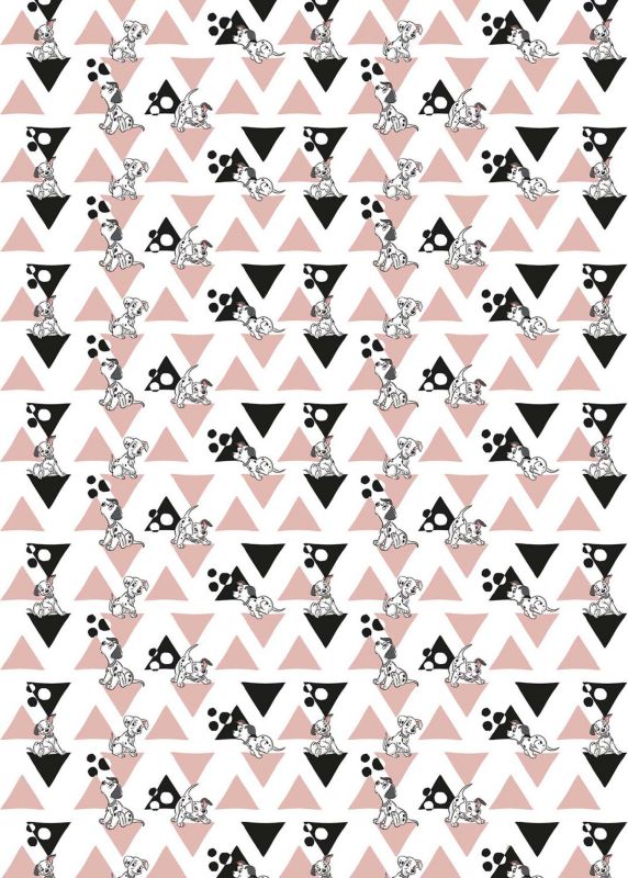 fototapeta Sanders & Sanders 101 dalmatyńczyków starego różuIczarno-białym 200 x 280 cm - 1 rol.