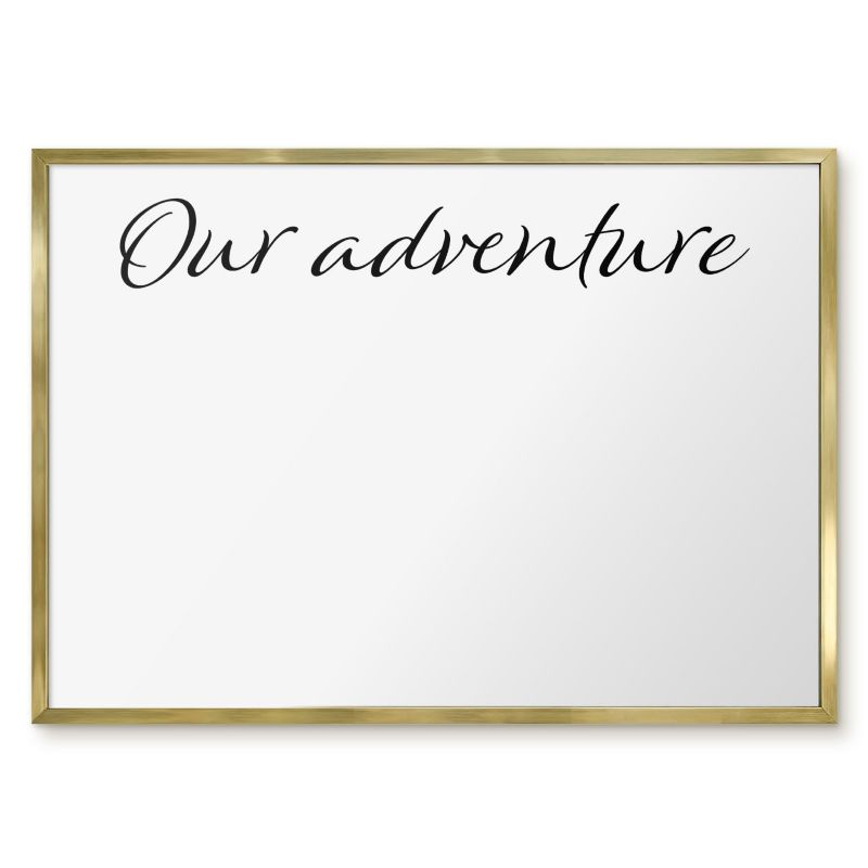 Tablica Na Magnesy Z Podróży Tulup 70x50 cm Our adventure 4 - Złota rama Do salonu, sypialni 1 szt.