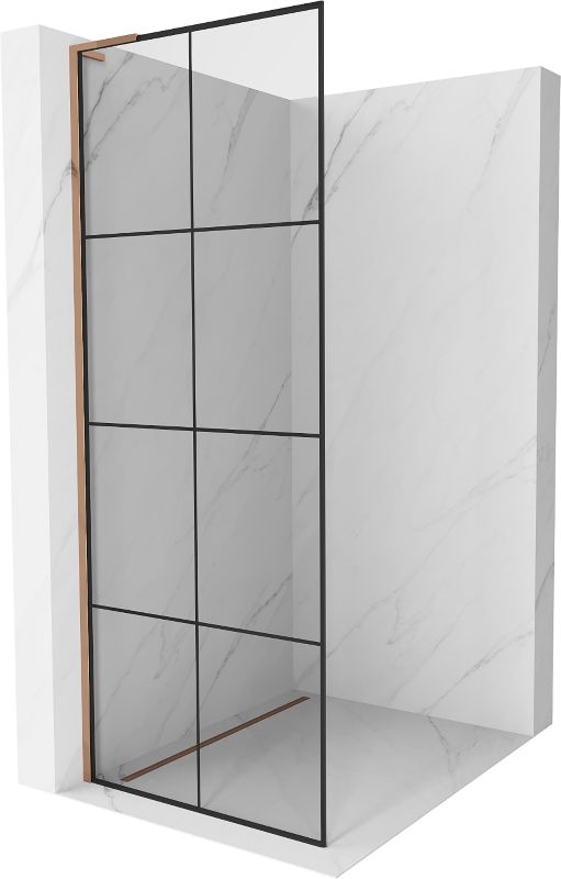 Ścianka prysznicowa Mexen Kioto czarny wzór 80x200 cm 800-080-103-60-771 szt.