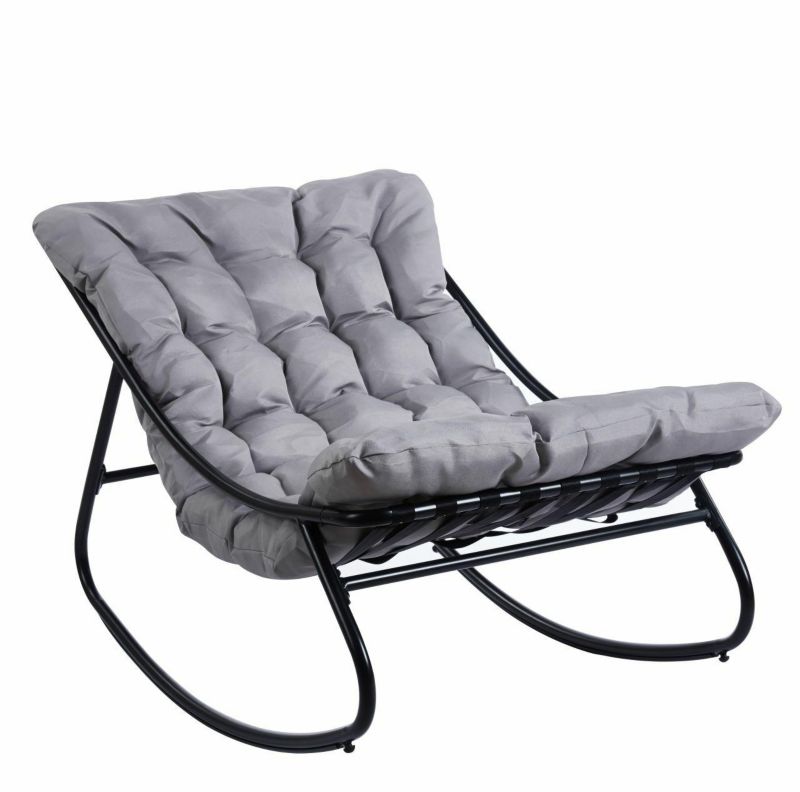 Fotel Snoo INTESI fotel bujany szary nowoczesny ogrodowy na taras i balkon outdoor 1 szt.