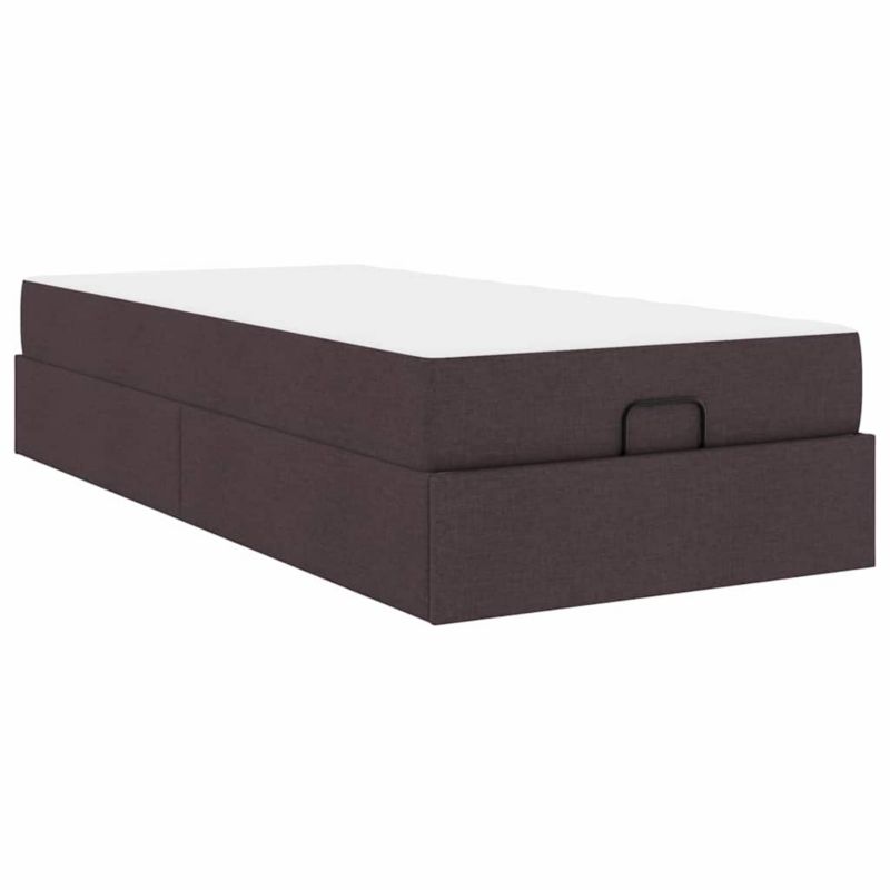 Łóżko z materacem WaszeMeble 90x190 cm Brązowy tkanina WM-3399455 1 szt.